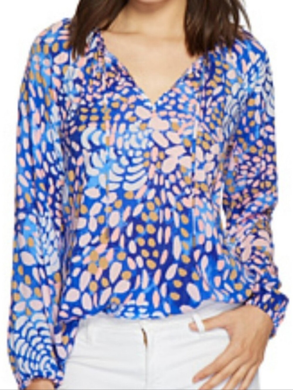 Lilly Pulitzer blue Willa Top long-sleeve Shirt XS